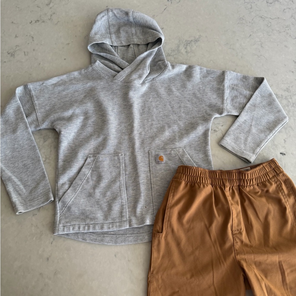 Boys Carhartt Set Shirt Hoodie Shorts Small 6 - Picture 4 of 4